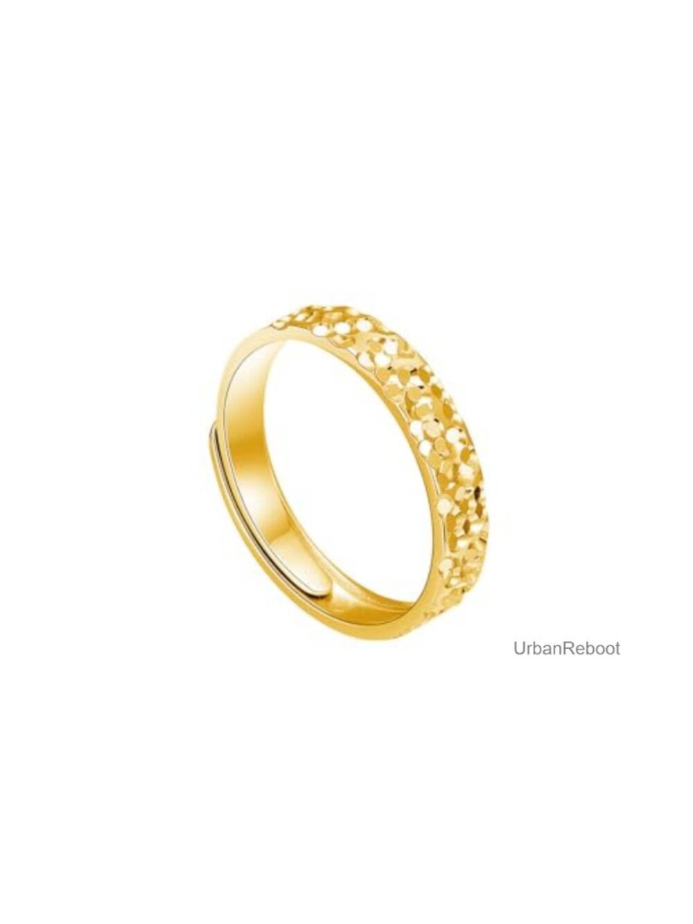 925 Sterling Silver Hammered Adjustable Open Ring Stacking Bands for Women